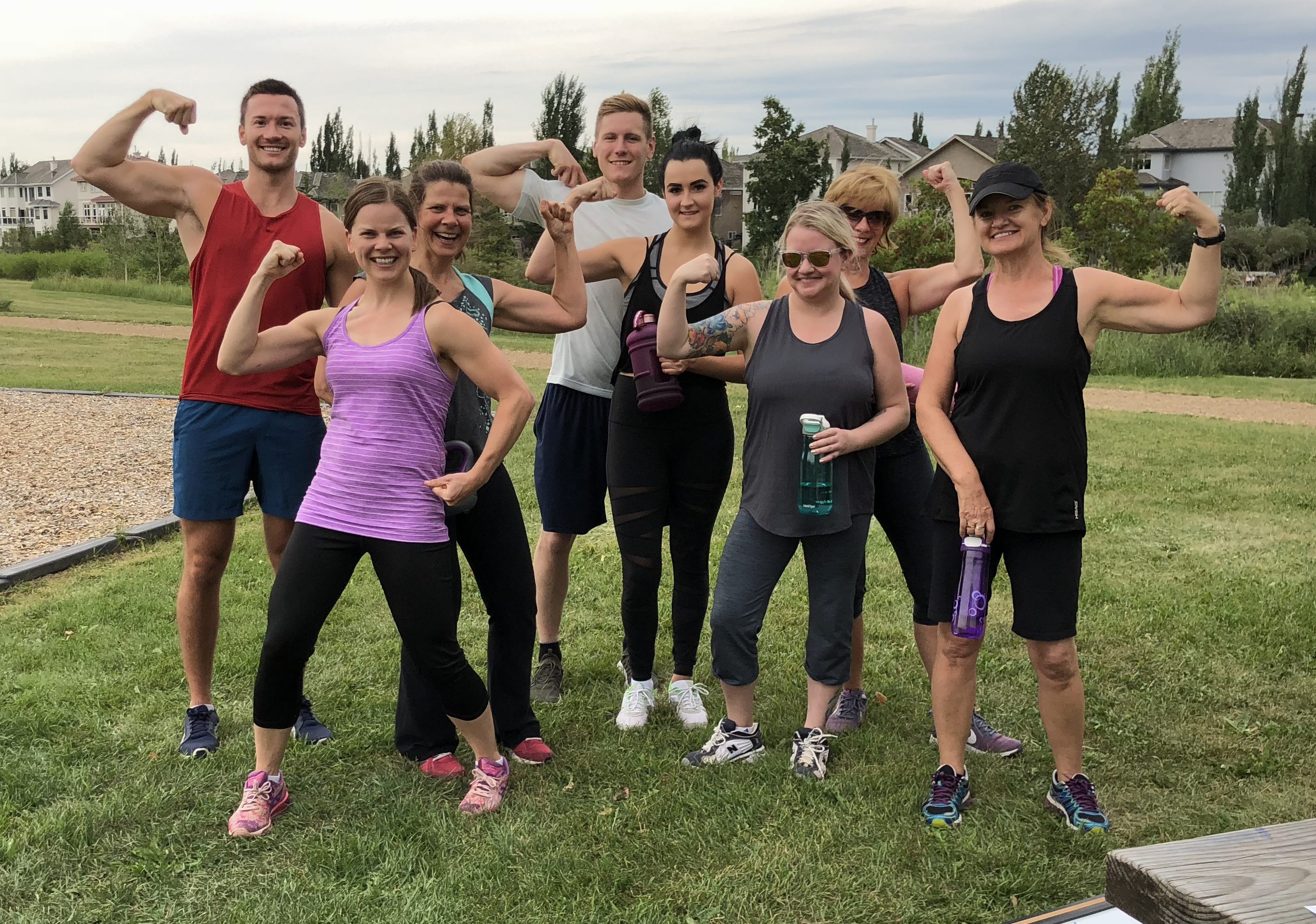 Friends Exercising Sherwood Park